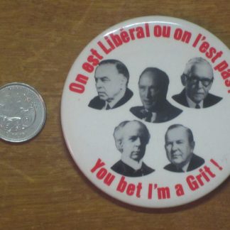 1982 Liberal Convention Fundraiser Button w/party leader pics *WOW*