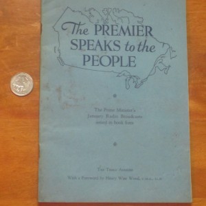 1935 Richard Bennett Third Radio Address Agriculture
