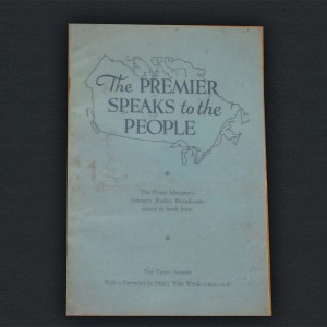 1935 Richard Bennett Third Radio Address Agriculture
