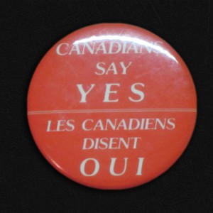 1986 Anti John Turner Liberal Party Convention Button - Canadians say Yes!