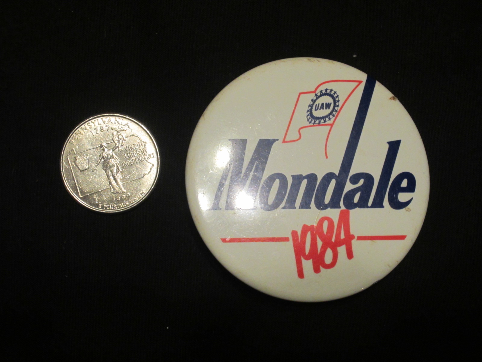 1984 Walter Mondale UAW Election Button – Bill’s Political Shoppe